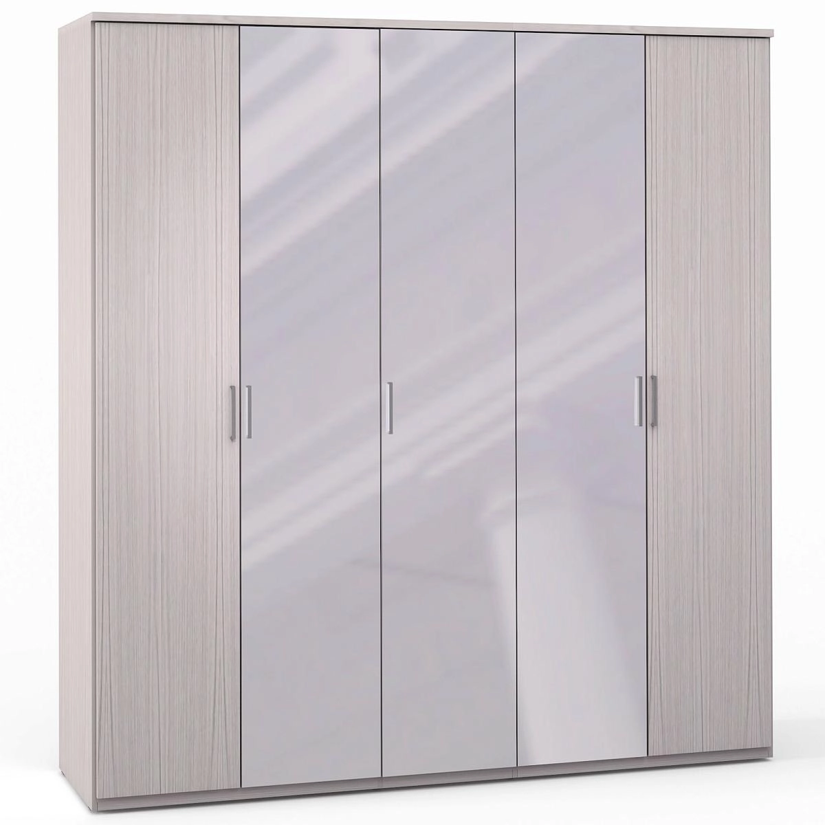 Шкаф пятистворчатый Flash светлый с зеркалами Шкаф пятистворчатый Flash светлый с зеркалами