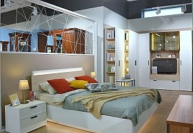 Шкаф одностворчатый Rimini белая Шкаф одностворчатый Rimini белая