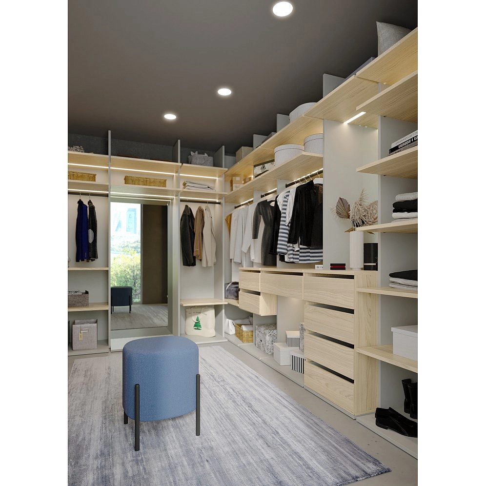 Гардеробная Modula модульная стеллажная Гардеробная Modula модульная стеллажная