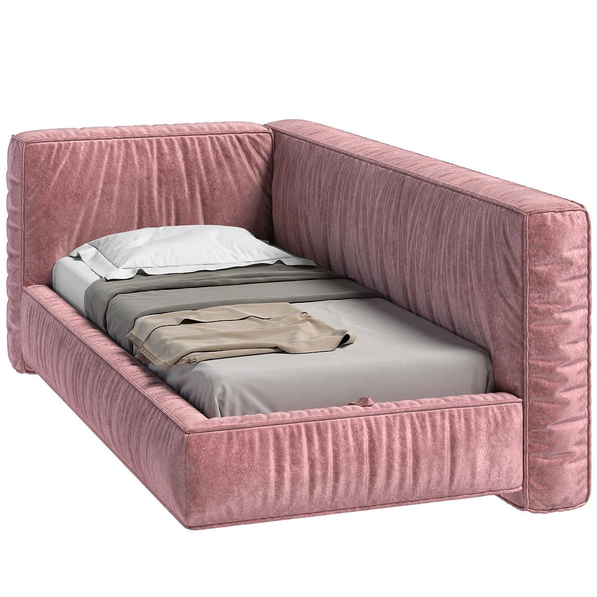 Кровать односпальная Brioche Basic угловая правая с подъемным механизмом 90х200 Кровать односпальная Brioche Basic угловая правая с подъемным механизмом 90х200