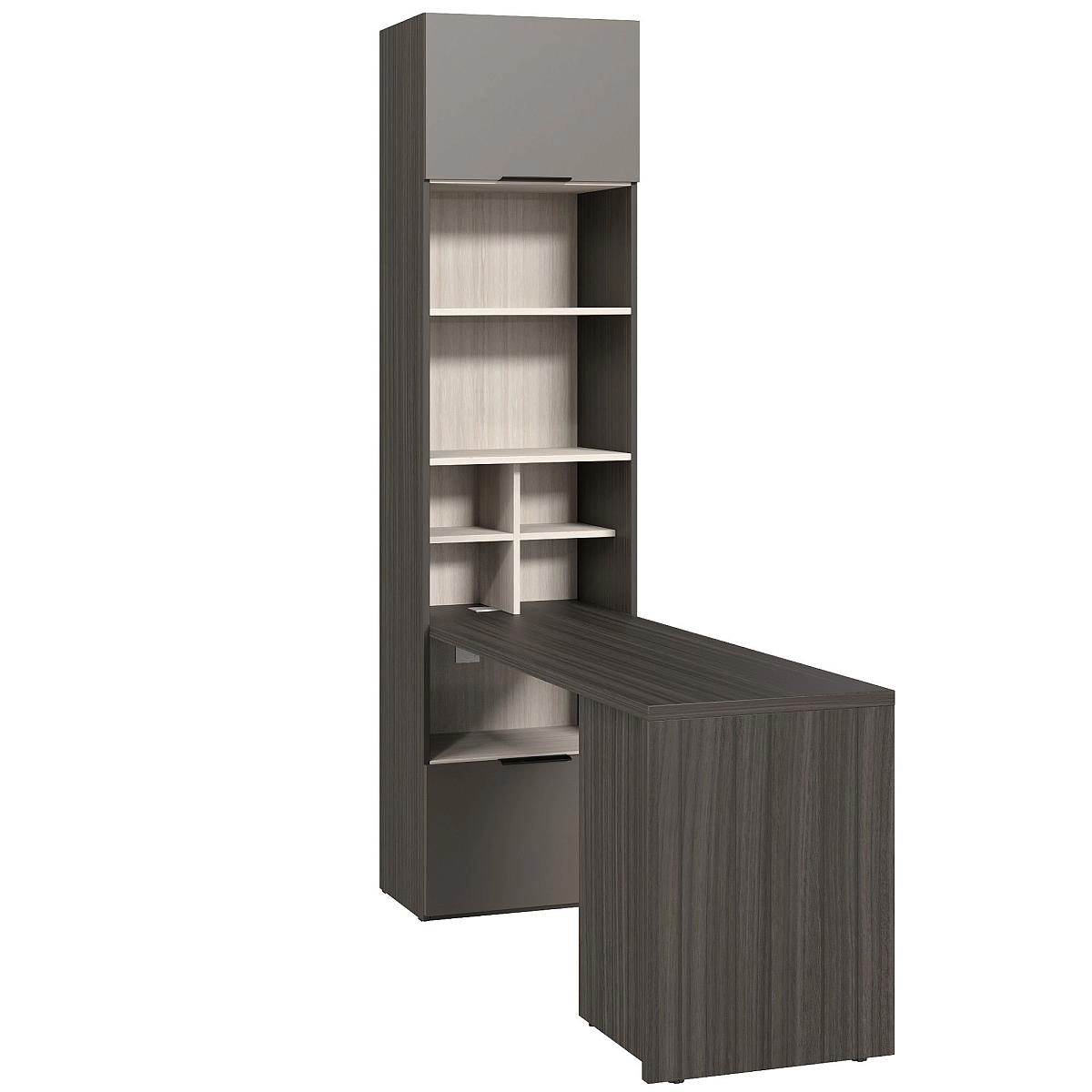 Стол письменный Soho графит со стеллажом Стол письменный Soho графит со стеллажом