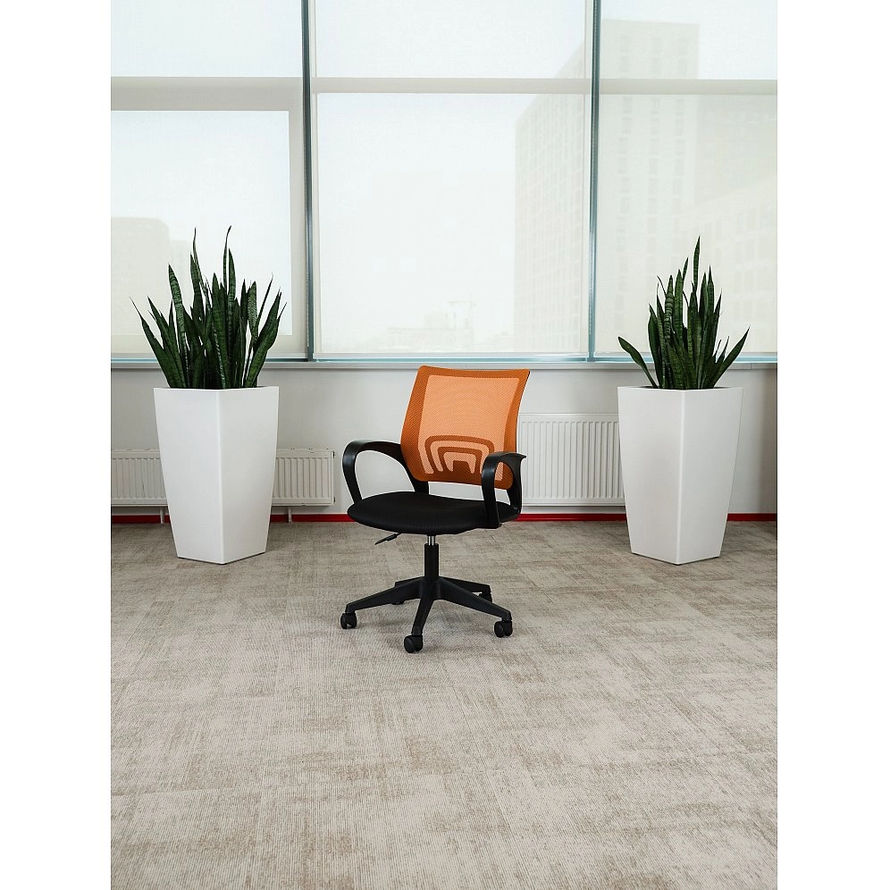 Кресло ВB_Ичэйр-396 (ЛT) сетка/ткань оранжевый пластик Кресло ВB_Ичэйр-396 (ЛT) сетка/ткань оранжевый пластик