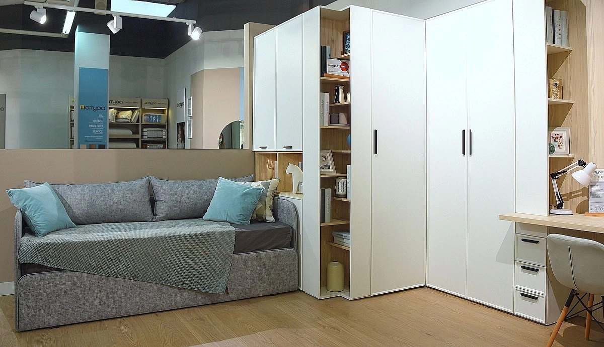 Стол письменный Rimini белая с секцией Стол письменный Rimini белая с секцией