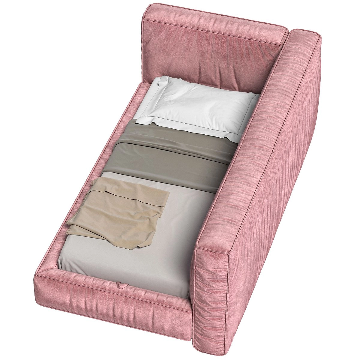 Кровать односпальная Brioche Basic угловая правая с подъемным механизмом 90х200 Кровать односпальная Brioche Basic угловая правая с подъемным механизмом 90х200