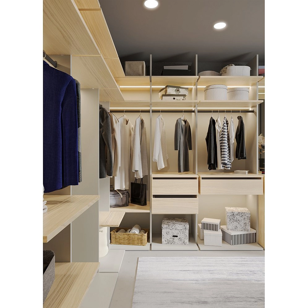 Гардеробная Modula модульная стеллажная Гардеробная Modula модульная стеллажная