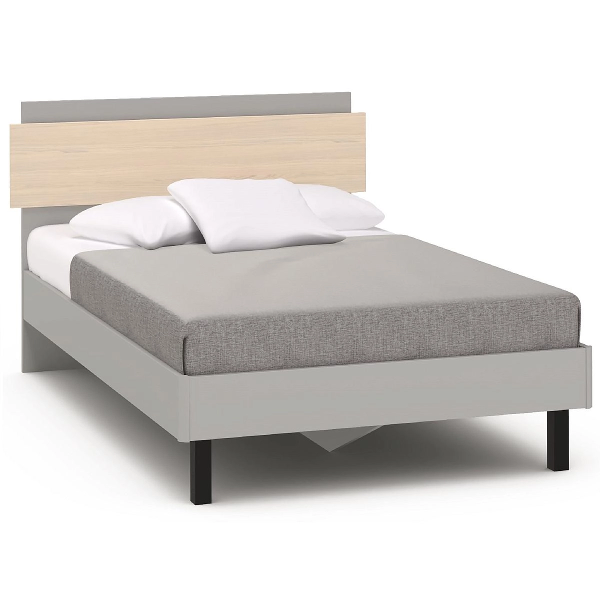 Кровать полутораспальная 120х200 Chelsea,Rimini серая Кровать полутораспальная 120х200 Chelsea,Rimini серая