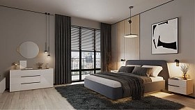 Кровать двуспальная 160х200 Porto с подъемным механизмом Кровать двуспальная 160х200 Porto с подъемным механизмом