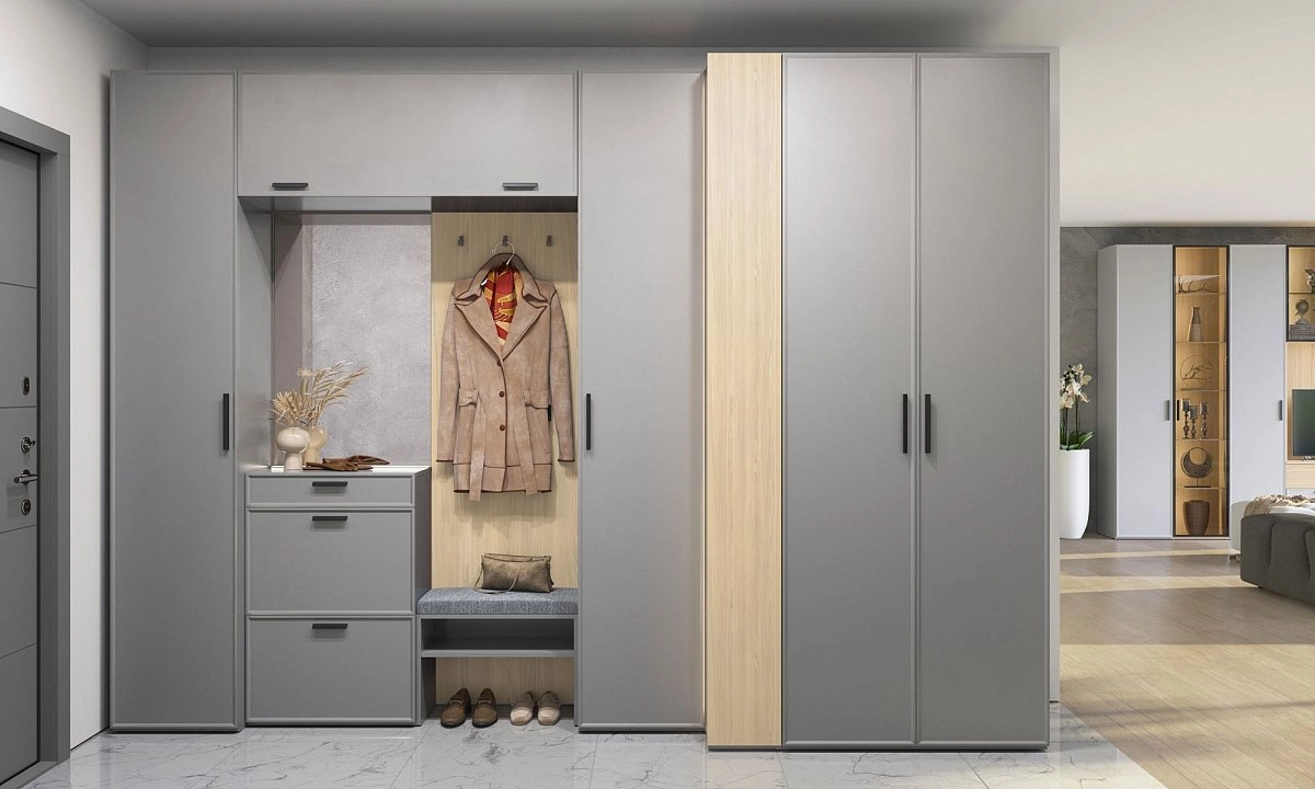 Тумба для обуви Rimini серая Тумба для обуви Rimini серая