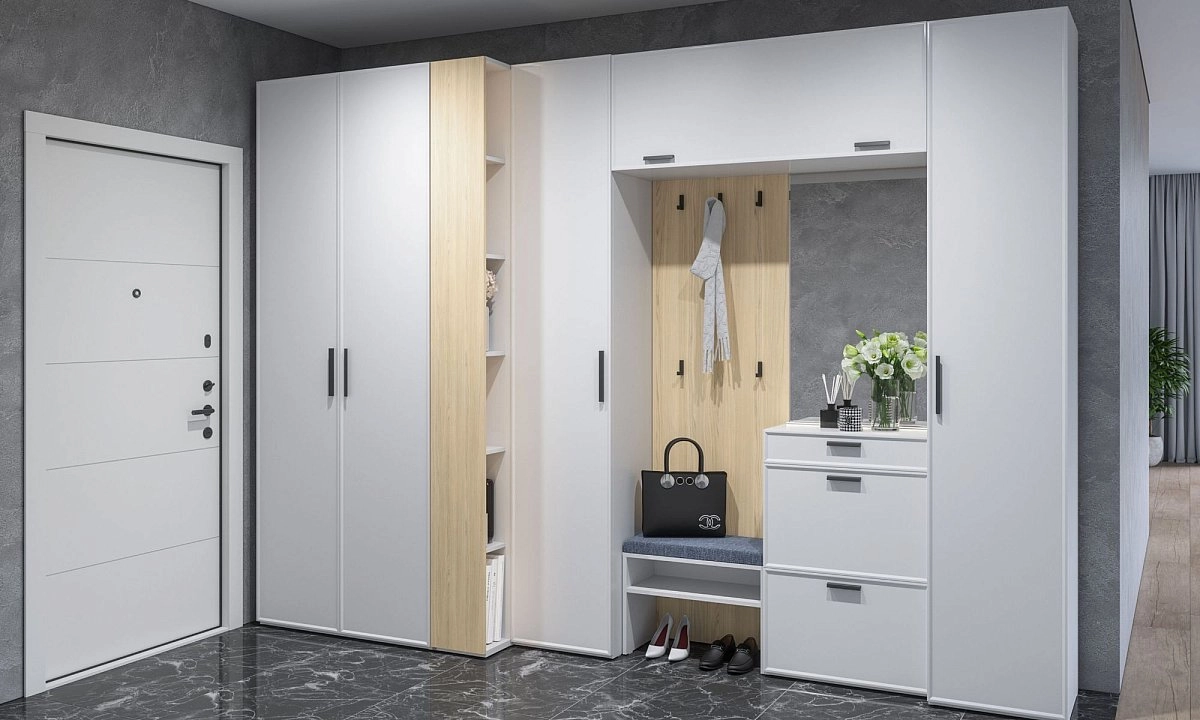 Шкаф одностворчатый Rimini белая Шкаф одностворчатый Rimini белая