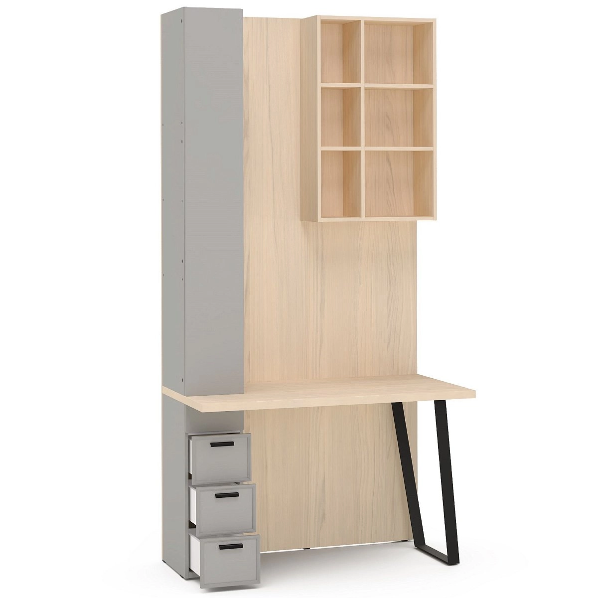 Стол письменный Rimini серая с секцией Стол письменный Rimini серая с секцией