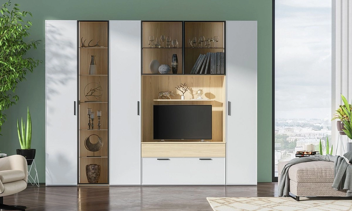 Шкаф одностворчатый Rimini белая Шкаф одностворчатый Rimini белая