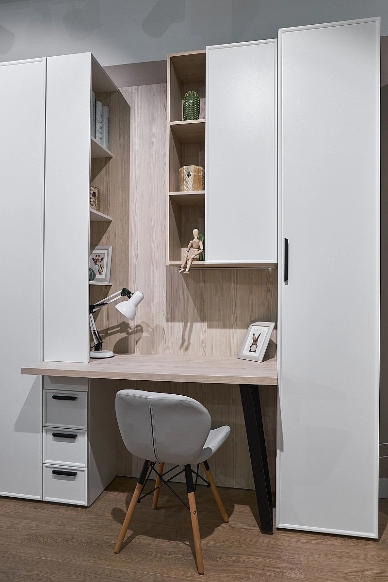 Стол письменный Rimini белая с секцией Стол письменный Rimini белая с секцией