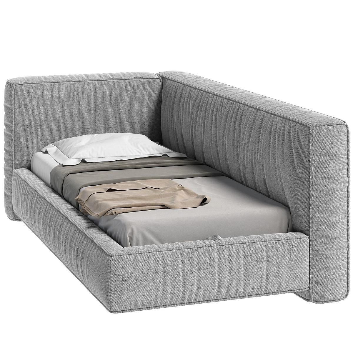 Кровать односпальная Brioche FIRST угловая правая с подъемным механизмом 90х200