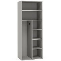 Шкаф двухстворчатый Монреаль серый с зеркалами