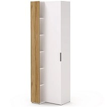 Шкаф переходный со стеллажом Сохо белая