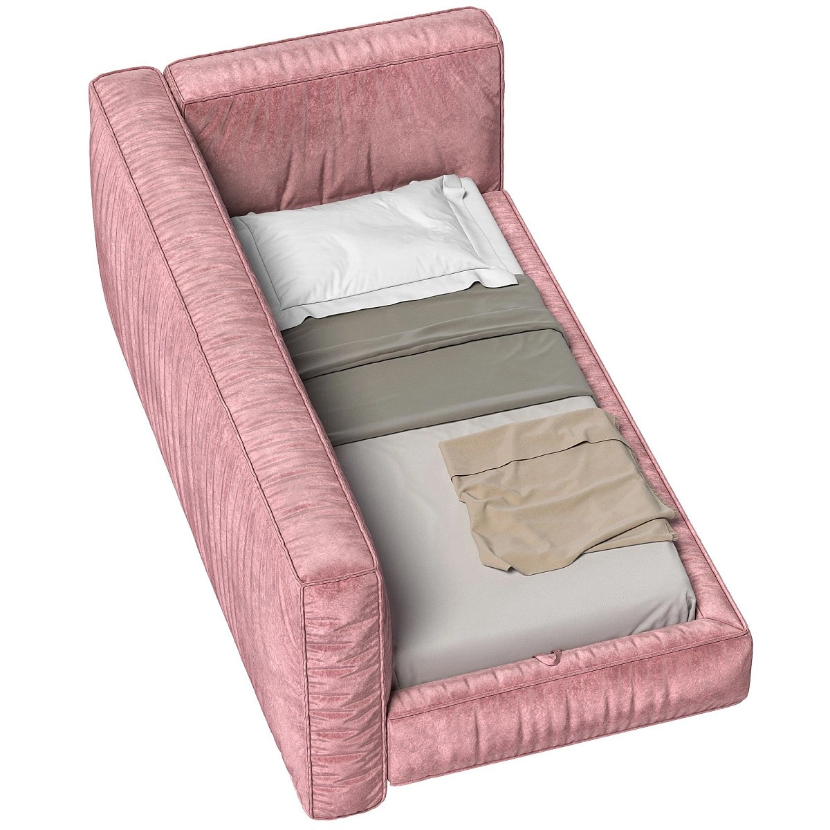 Кровать односпальная 90*200 Бриошь Базис угловая левая с подъемным механизмом