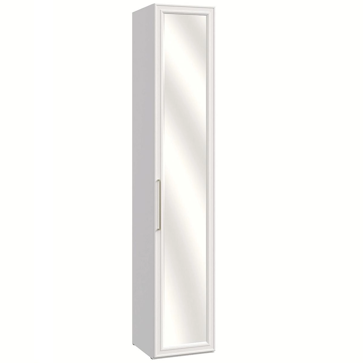 Шкаф одностворчатый Монреаль белый с зеркалом