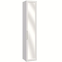 Шкаф одностворчатый Монреаль белый с зеркалом