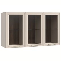 Секция 3дв.стекл., полки стекл. дл.1332+свет.J91