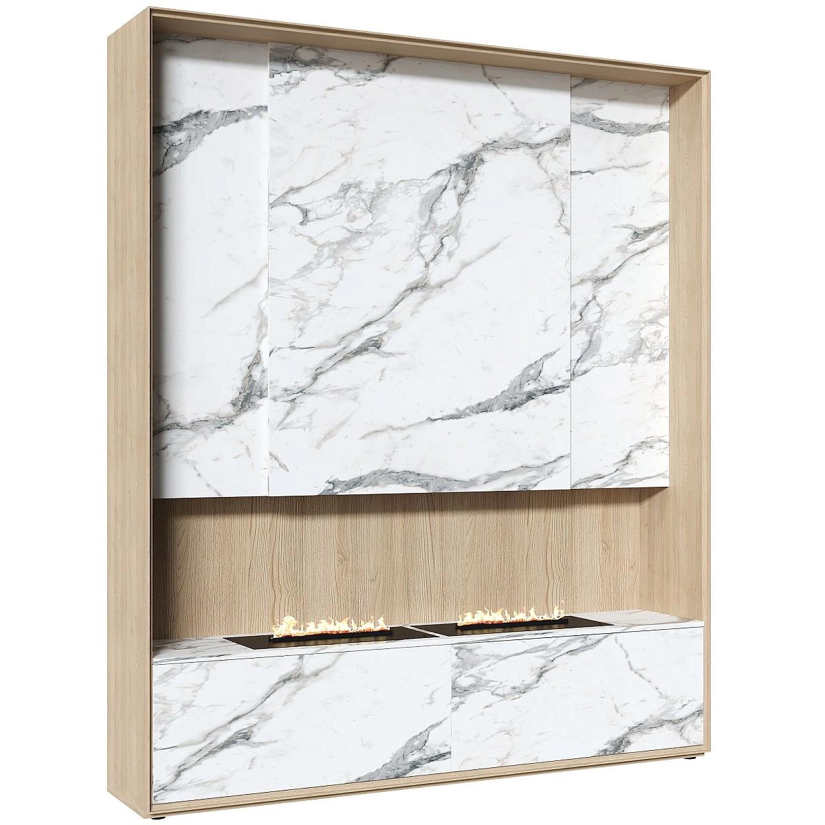 Секция для телевизора Alicante с каминами