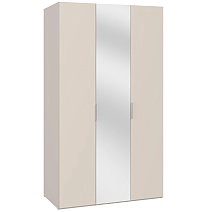 Шкаф трехстворчатый Сохо беж с зеркалом