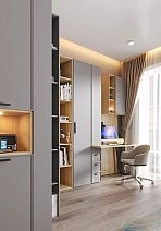 Стол письменный Rimini серая с секцией