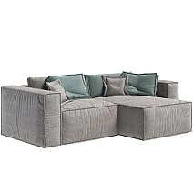 Диван Бриошь компактный угловой пр\лев Базис без подушек