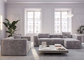 Диван Brioche Optimum П-образный с широкими подлокотниками