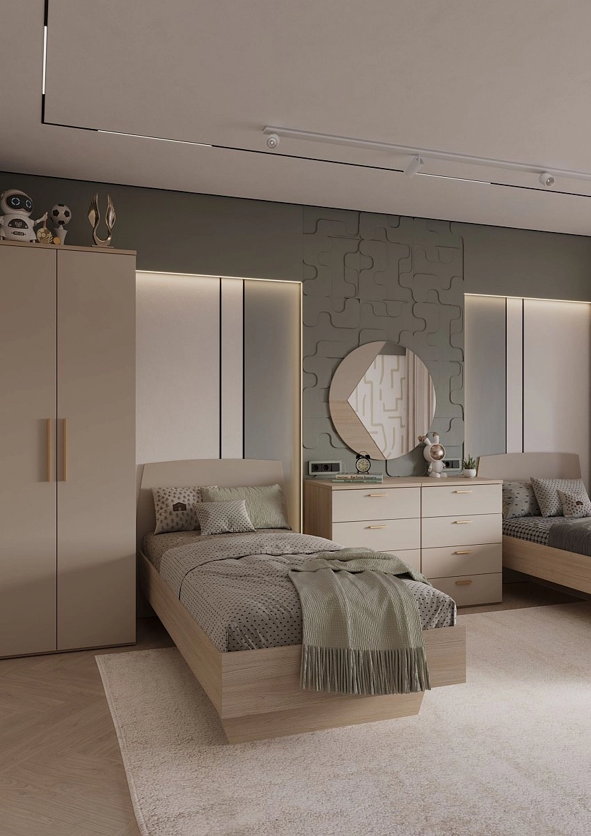 Кровать односпальная 90х200 Алтея тауп