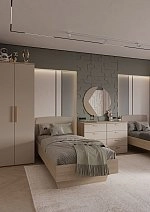 Кровать односпальная 90х200 Алтея тауп