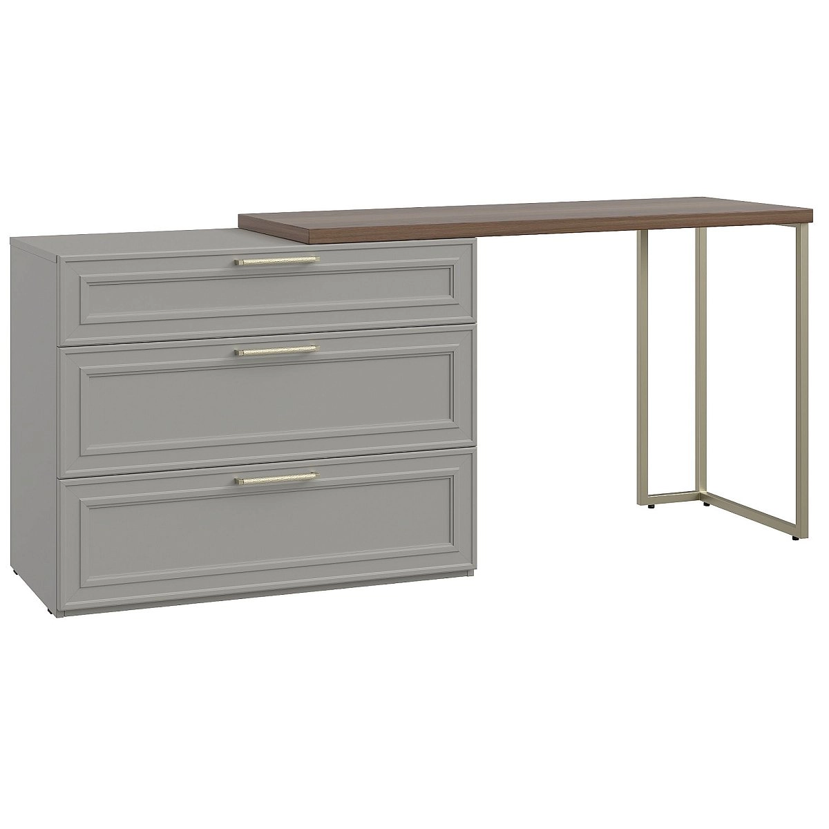 Комод Montreal серый со столом