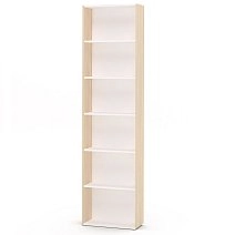 Стеллаж прямой Челси,Римини белая торцевой