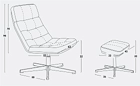 Кресло интерьерное Леон