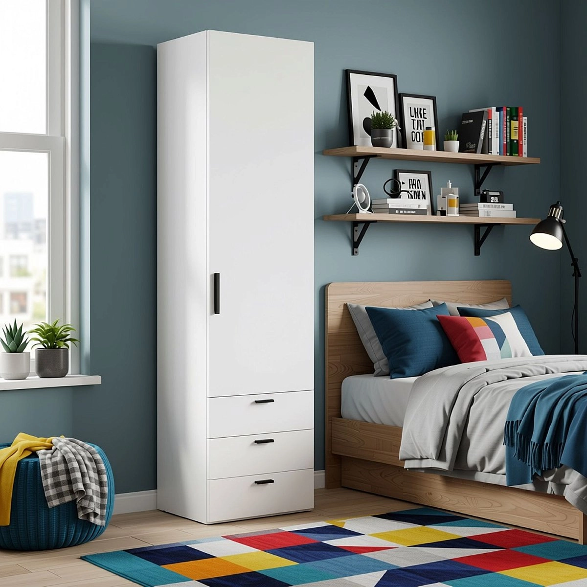 Шкаф одностворчатый Chelsea белая