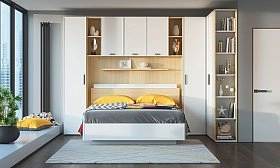 Секция для кровати Rimini белая 160