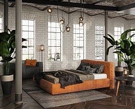 Кровать двуспальная Brioche Optimum прямая с подъемным механизмом 160x200