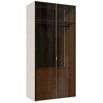 Шкаф-витрина двухстворчатый Аликанте со светильниками