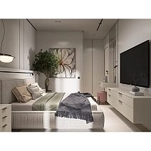 Кровать двуспальная Brioche Optimum прямая с подъемным механизмом 180x200