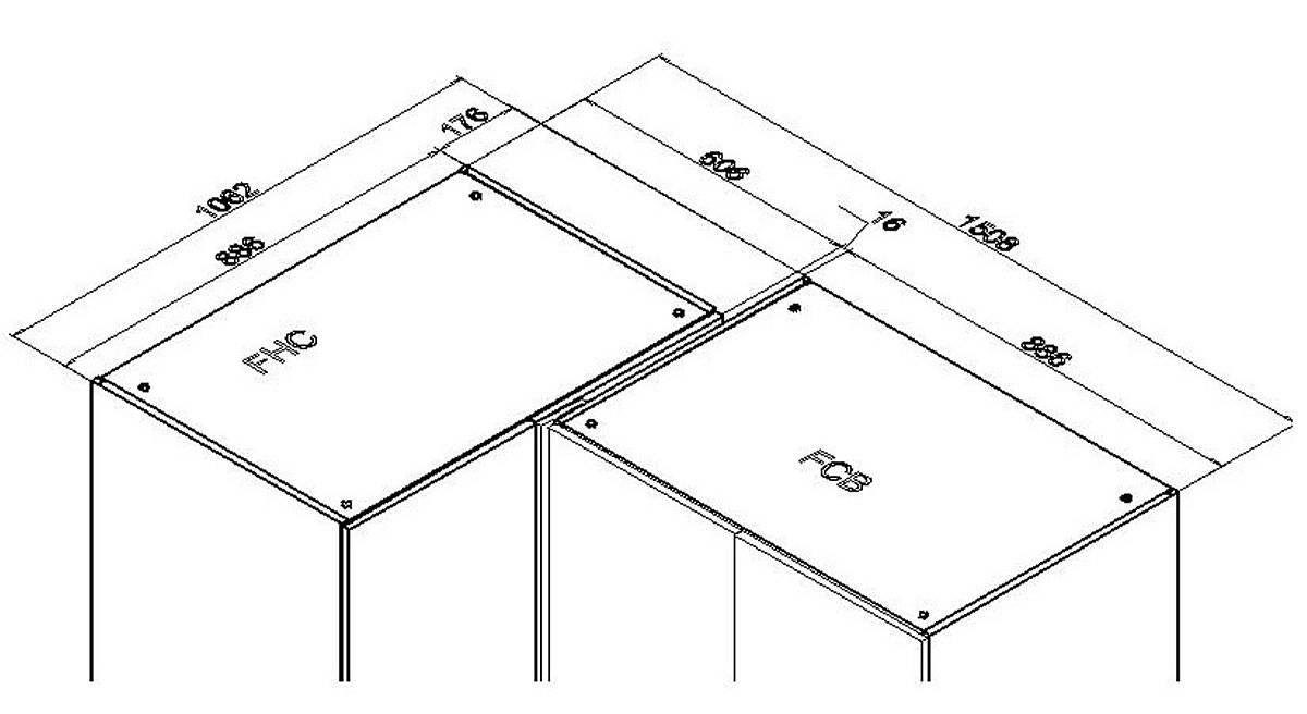 Шкаф угловой Rimini серая