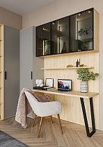 Стол, панель Y1E, секция H1B стекл.+свет.J91