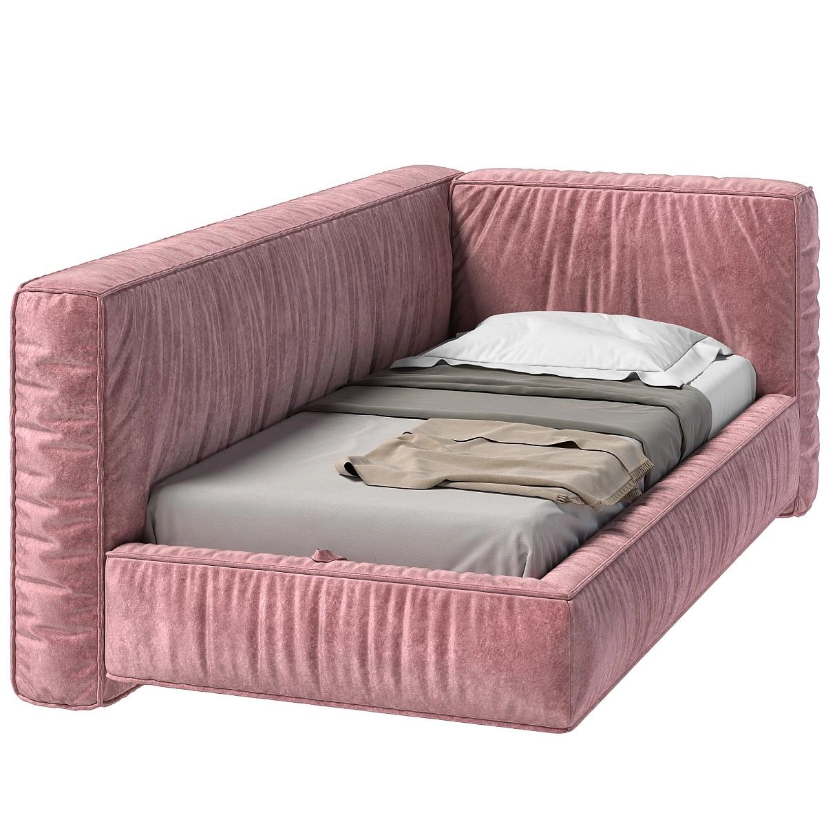 Кровать односпальная 90*200 Бриошь Базис угловая левая с подъемным механизмом