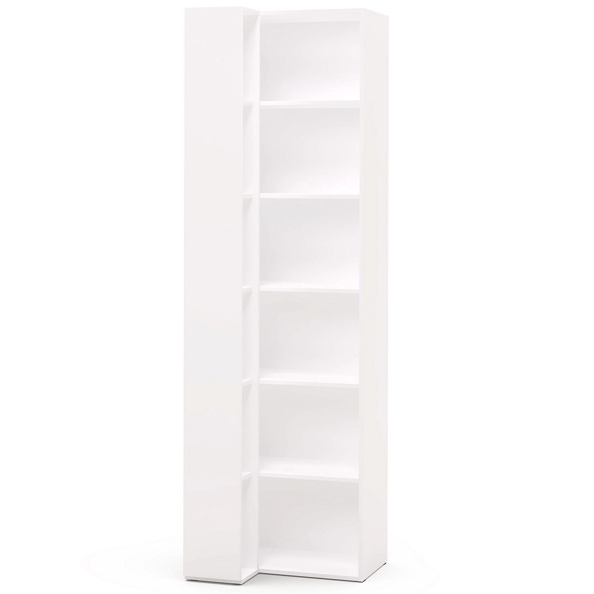 Шкаф перех.(бел.)со стеллажом(бел) 608/400 (др.ручка)