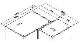 Шкаф угловой Римини серая