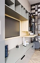 Секция навесная 1дв.стек., стек.полка в.766+свет.JJ13