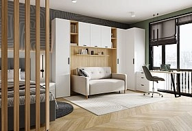 Секция для кровати Rimini белая 180, кровати-дивана