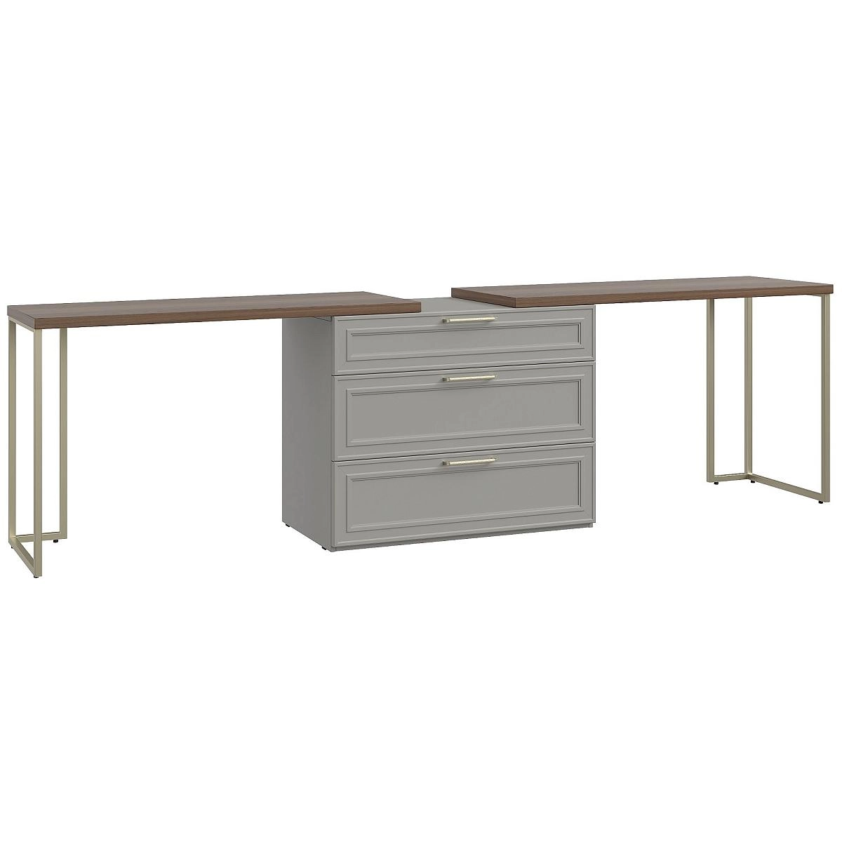 Комод Montreal серый с двумя столами