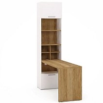 Стол письменный Soho белая со стеллажом