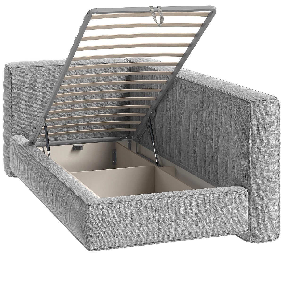 Кровать односпальная Brioche FIRST угловая правая с подъемным механизмом 90х200