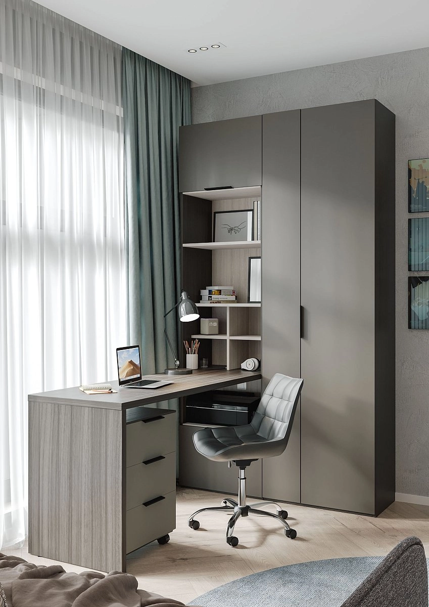 Тумба выкатная Soho графит