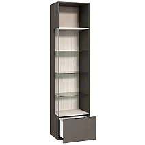 Шкаф-витрина одностворчатый Сохо графит